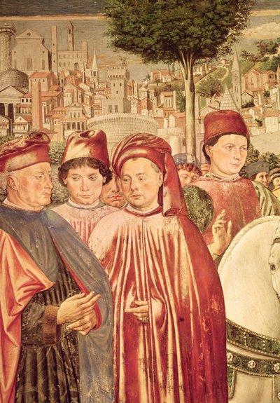 Saint Augustin partant pour Milan, du Cycle de la Vie de Saint Augustin (détail) - Benozzo di Lese di Sandro Gozzoli